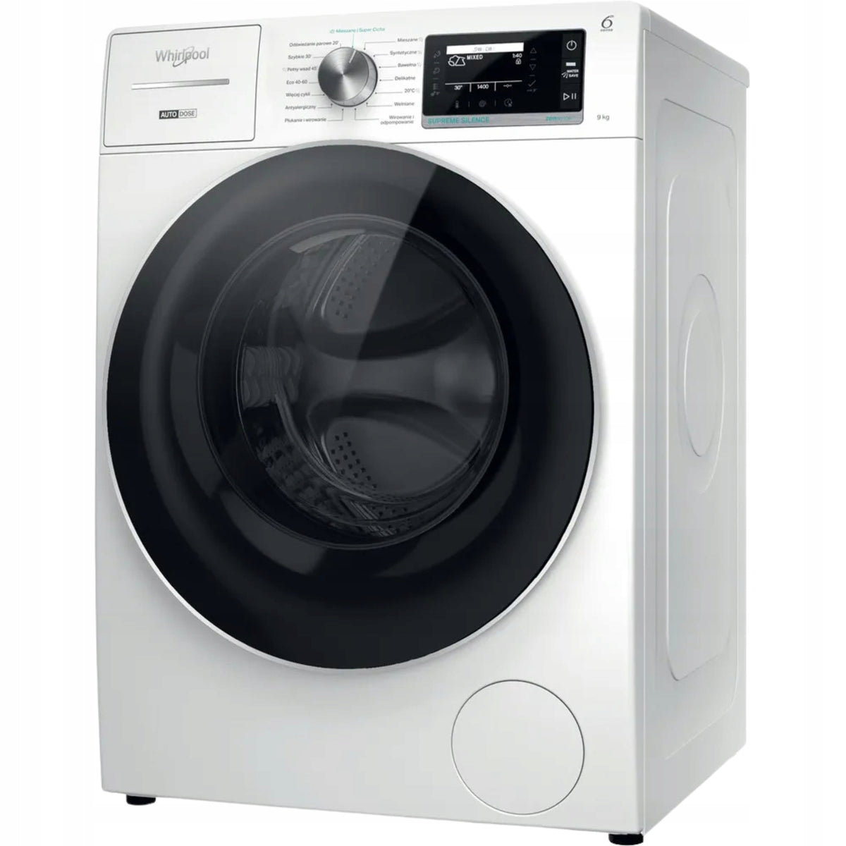 Pralka Whirlpool W8 99AD Silence PL 9kg 6. Zmysł AutoDose 60cm
