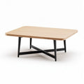 Stolik kawowy z drewna i metalu w kolorze naturalnym 120 x 80 x 40cm